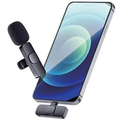 K8 Wireless Microphone Professional Type-C | K8 Wireless Lavalier Microphone Upgraded Plug-Play Auto-Syncs Mic For Vlogs Interview Youtubers | Wireless Microphone type C