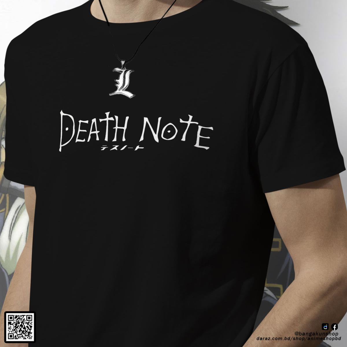 Anime DEATH NOTE T-Shirt ANIME MANGA Black T Shirt Cotton MEN FASHION T-SHIRT ANIME LOVER FAN TSHIRT