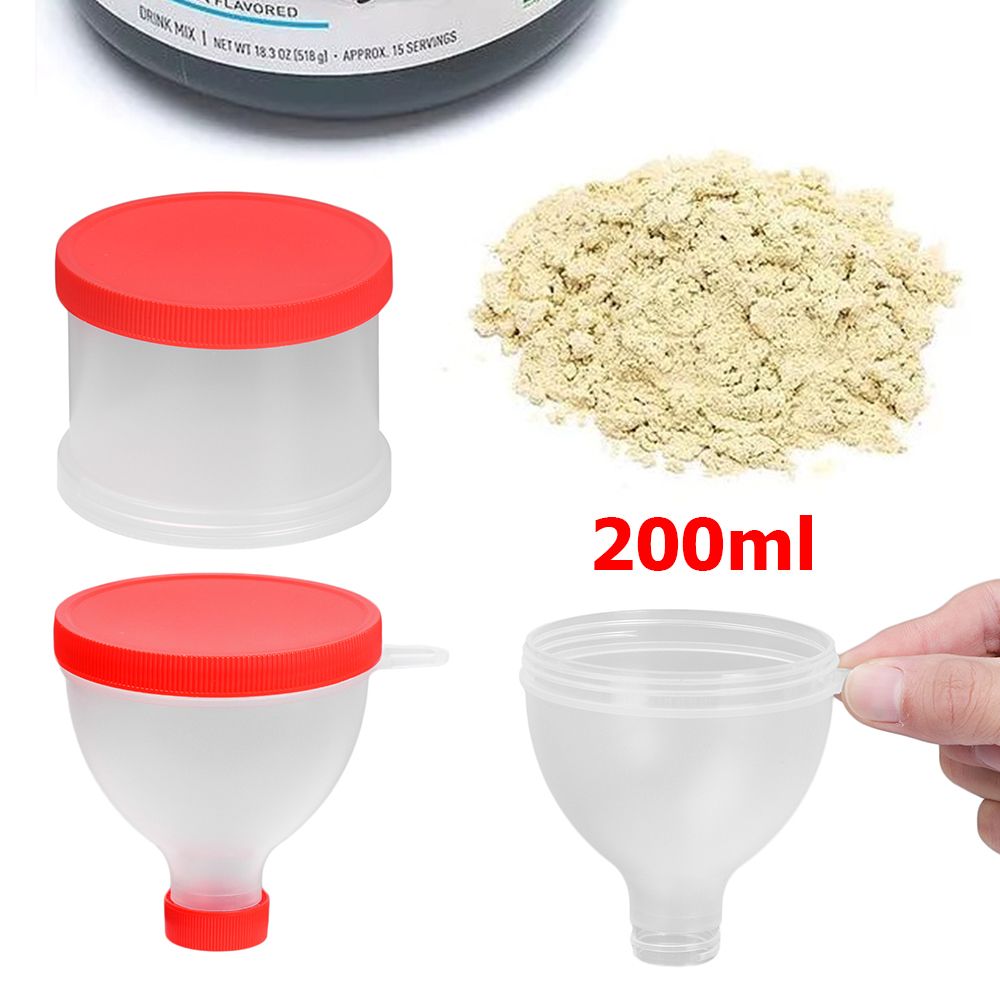 200ML Portable Protein Powder Funnel Fill Funnel Gym Partner for Water  Bottle Fitness Protein Shaker Bottle Nutrition Storage Container ROUND  POWDER BOX ROUND POWDER BOX ROUND POWDER BOX 