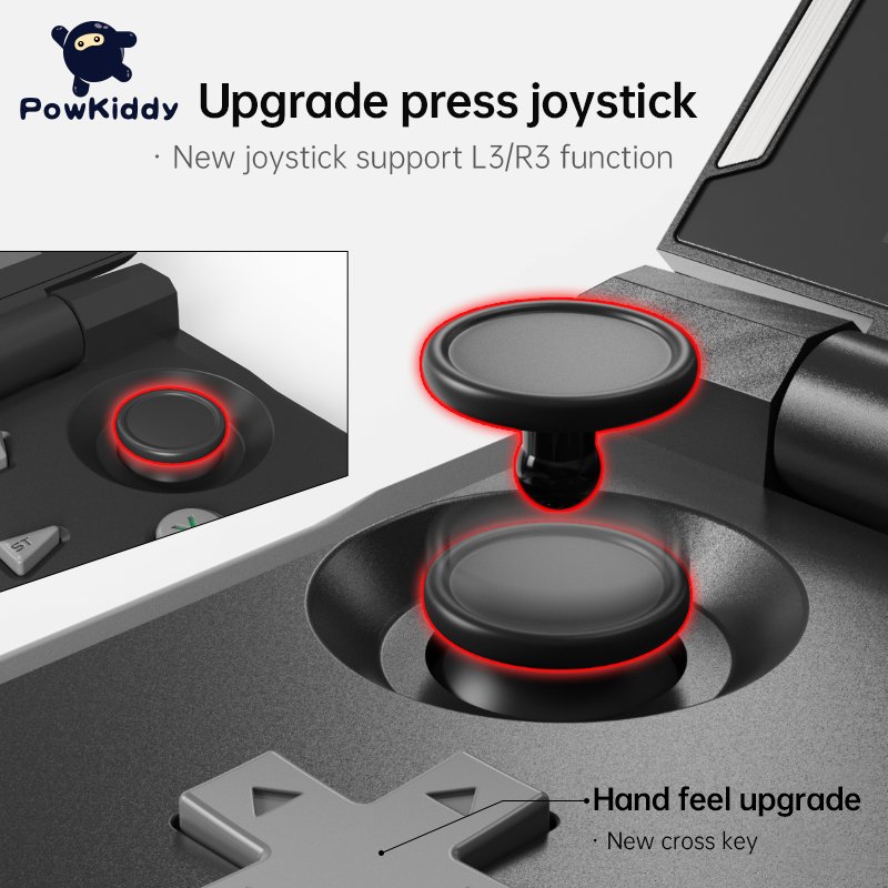 POWKIDDY X18S 5.5 Inch IPS Screen Black Version Android 11 L3+R3 Function Retro Games Handheld Game Console. 