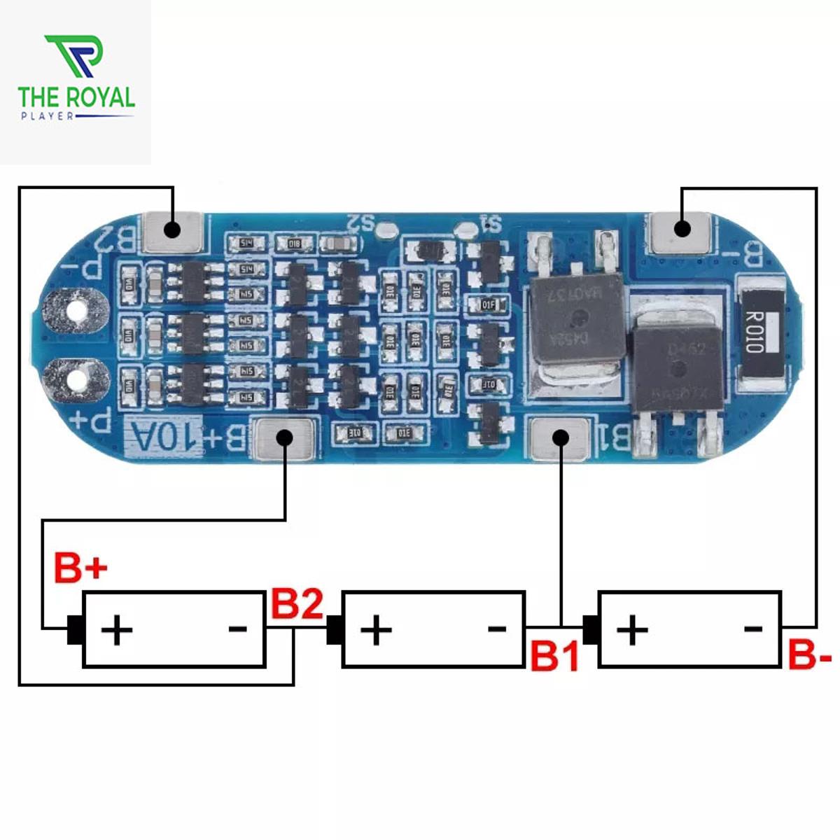 3S 10A 12V Lithium Battery Charger Protection Circuit Module for 18650 Li-ion Lipo Battery Cells BMS