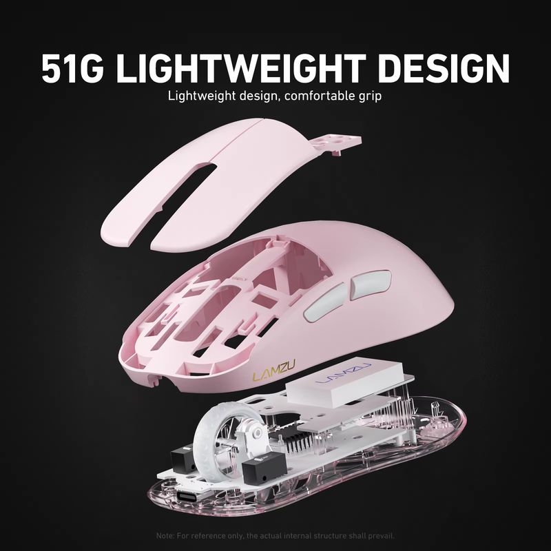 LAMZU Atlantis Mini Champion Wireless Mouse Dual-mode Lightweight Office Laptop Gamer Pc Gaming Mouse Custom Esports Mice Gift. 