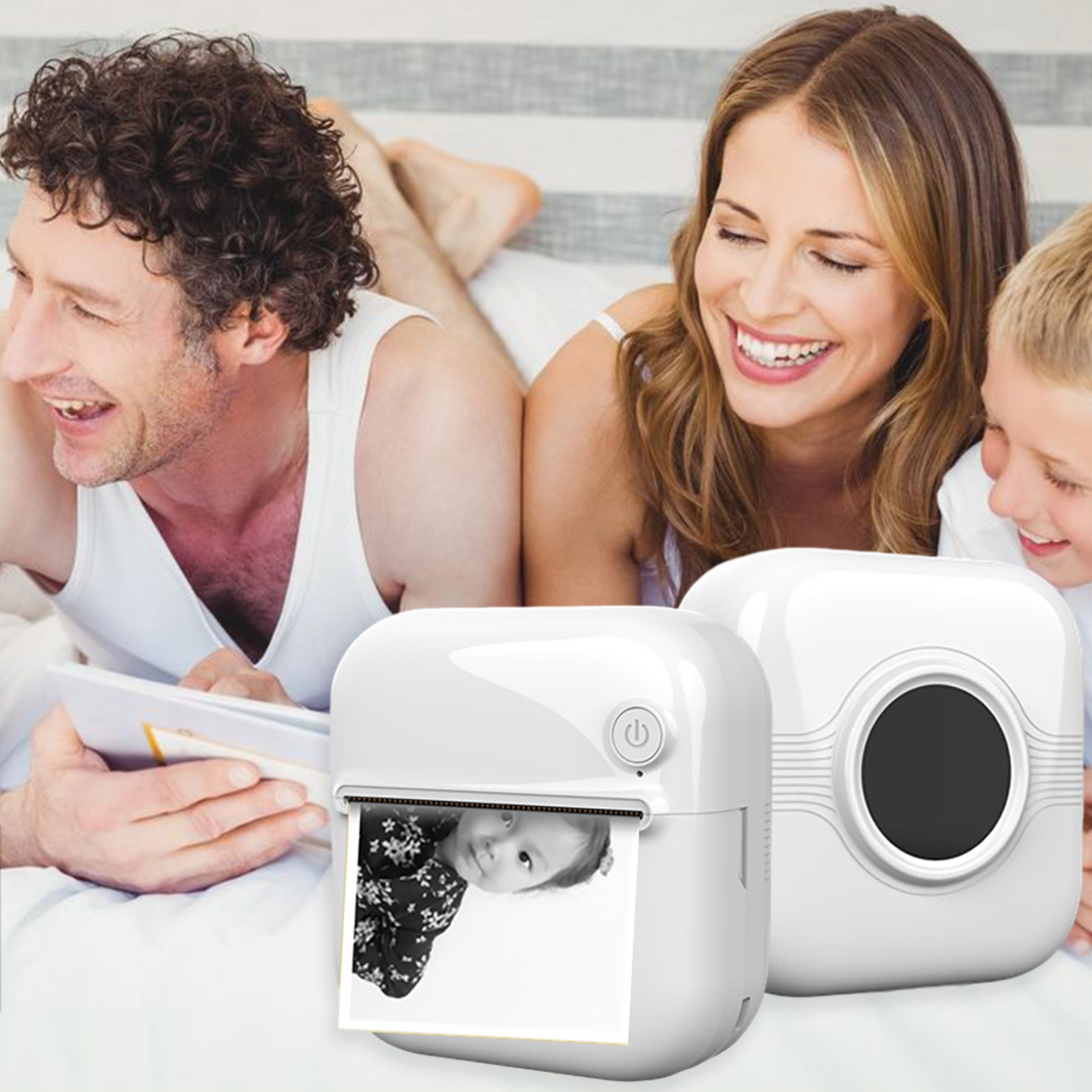 Pocket-sized Thermal Printerprinter Portable Bluetooth Mini Thermal Printer for Ios Android Print Photos Receipts Notes Labels Qr Codes on the Go Mini Printer with Rechargeable Battery. 