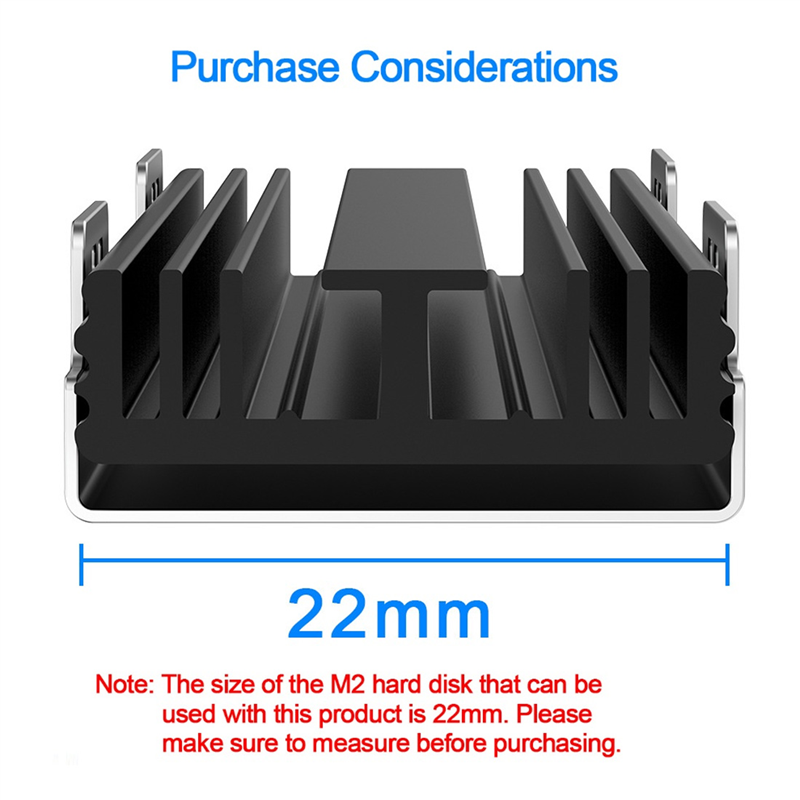 M.2 SSD NVMe Heat Sink M2 2280 Solid State Hard Disk Aluminum Heatsink Gasket for M.2 2230 2280 NGFF NVME SSD. 