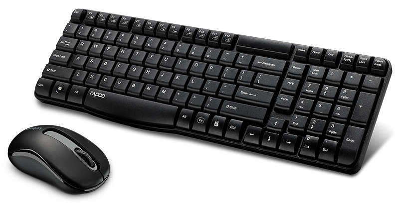 Rapoo X1800S Black Wireless Keyboard & Mouse Combo with Bangla. 