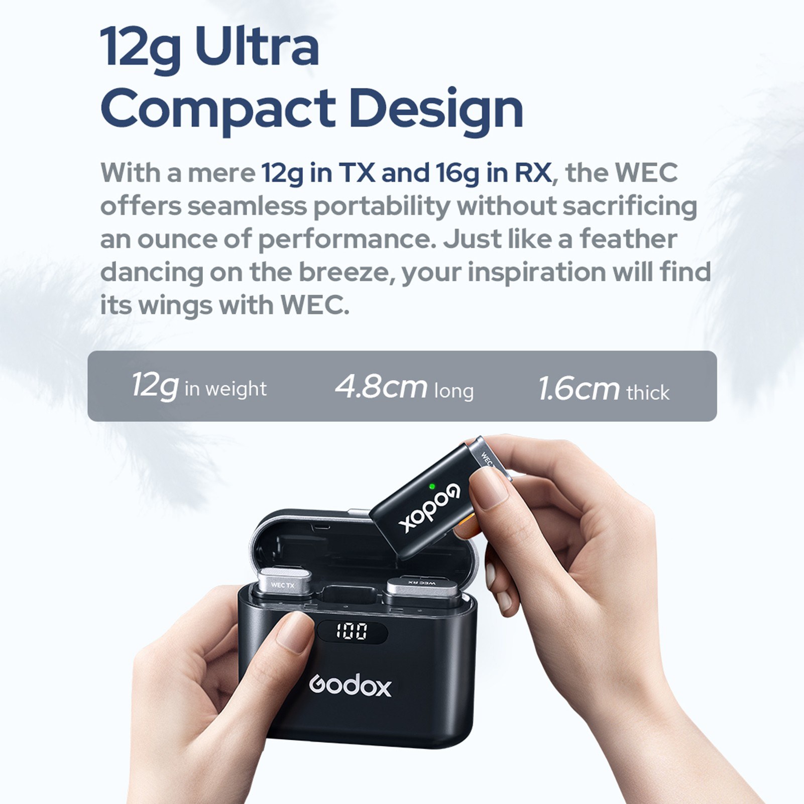 Godox WEC Kit2 One-Trigger-Two 2.4G Wireless Microphone System Clip-on Microphones. 