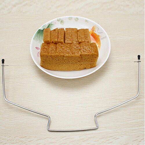 Graceful Adjustable Wire Cake Slicer Leveler Pizza Dough Cutter Trimmer Tools Stainless,. 