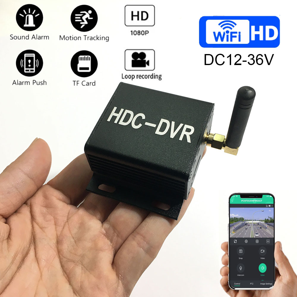 New 1080P Mini Wifi DC 12V DVR Camera Kits Video surveillance recorder Onvif AHD DVR P2P Video Audio DVR Recorder / TF Card Slot. 
