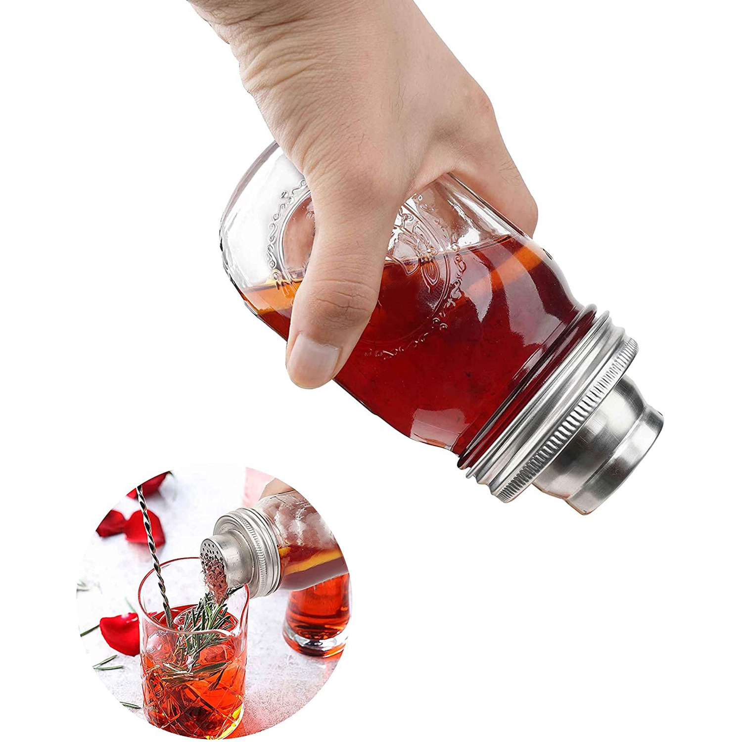 8 Packs Mason Jar Shaker Lids, Shaker Top for Regular Mason Jar, Shaker Lids for Mini Mason Jars. 