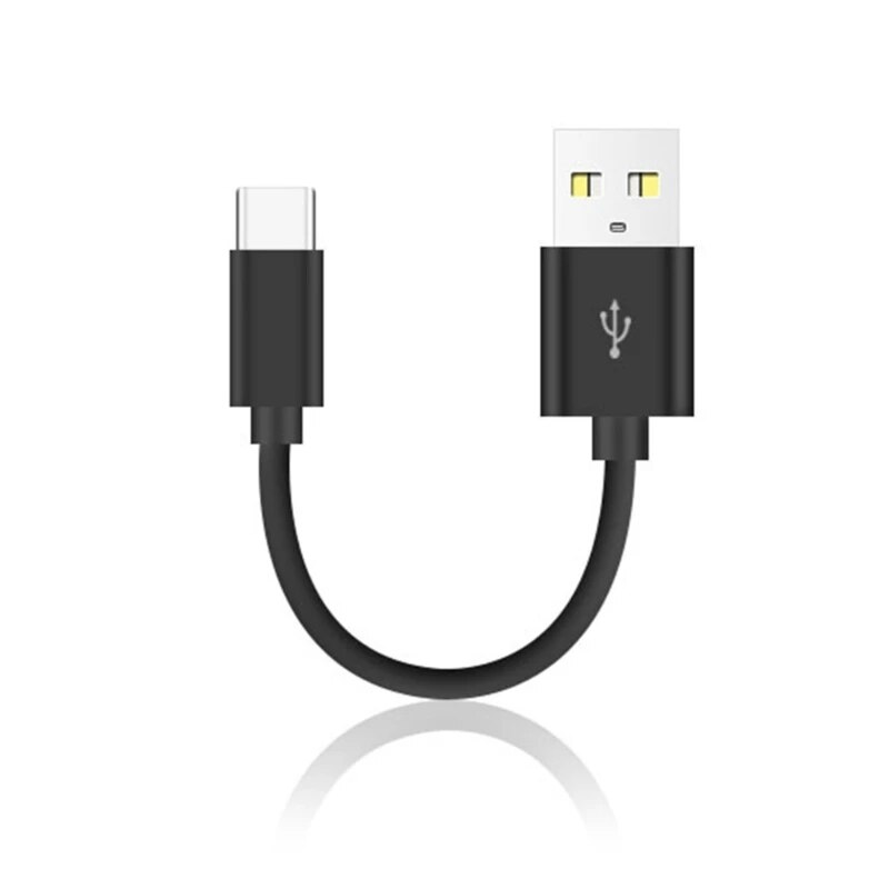 Quick Charging Cord 10cm USB to Type-C Connector Cable 480Mbps Data Transmission Support 2A for Phone 15 K0AC