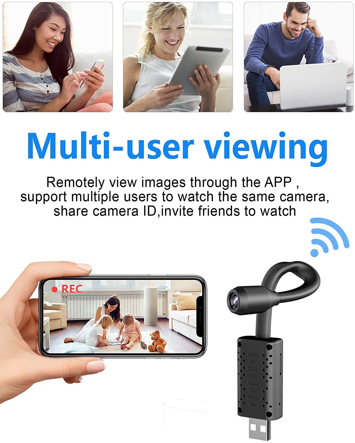 Cloud Storage Smart Small Flexible USB Cameras V380 Pro APP P2P CCTV IP WIFI USB Camera. 
