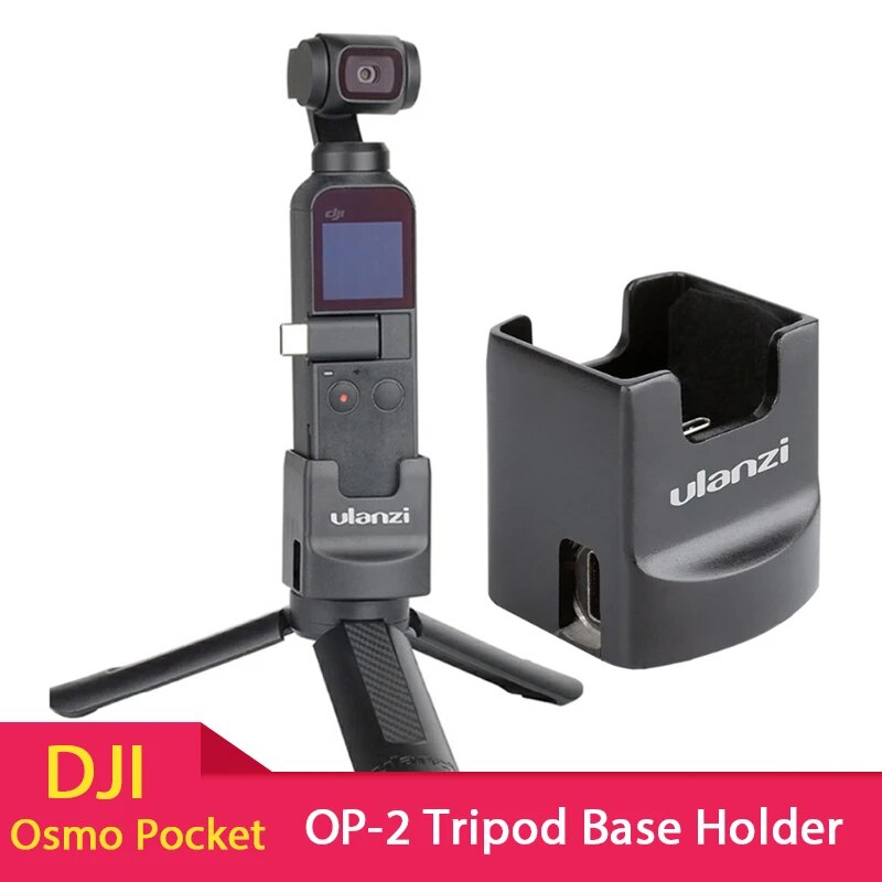 【YIYANGMAOYI111】ULANZI OP-2 Tripod Charging Base Fixed Holder Stand Screw with USB Type-C for DJI Osmo Pocket. 