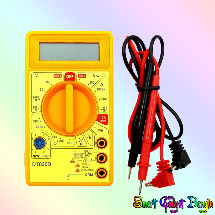 Digital Multimeter, Handheld Digital Multimeter LCD Backlight Portable ...