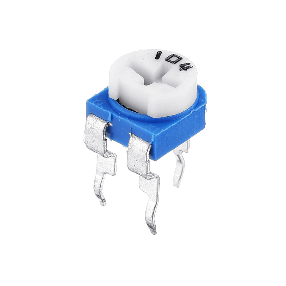 10Pcs- RM065 RM-065 VR 100K Ohm 104 Potentiometer Trimmer Trim Pot 100K Ohm 104 Trimpot Potentiometer Variable Resistor Top Adjustment Single Turn 6mm V/R 3 Pin Leads. 