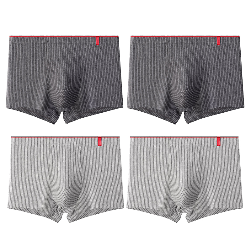 4 Pcs Boxer Men Stripe Panties Underwear Knickers for Men Underpants Shorts Fashion Under Wear Lingerie Boxers Briefs