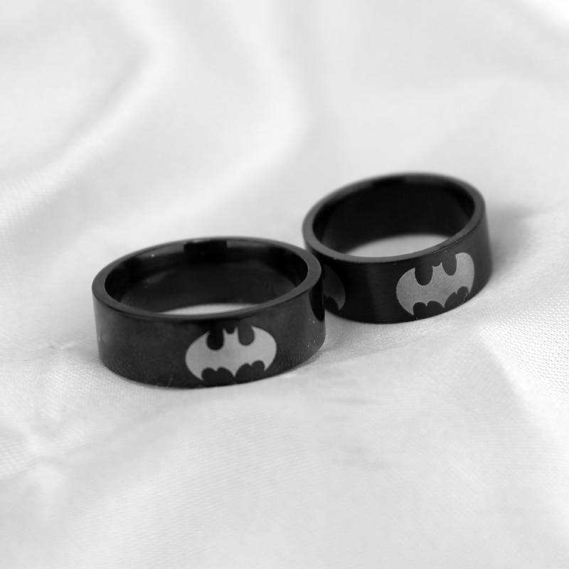 Black Color Stainless Steel Batman - Ring for Men. 