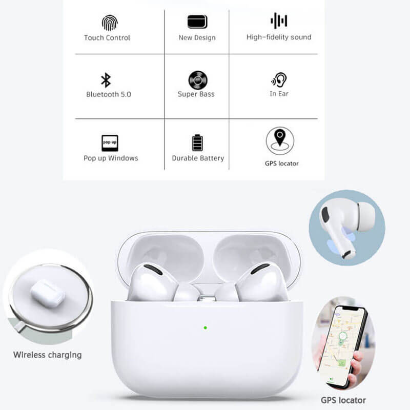 Hicity V5.3 Airpods Pro 2nd Gen Bluetooth 5.3 with Tigerbuild 1562AE High Quality Model New 2024. 