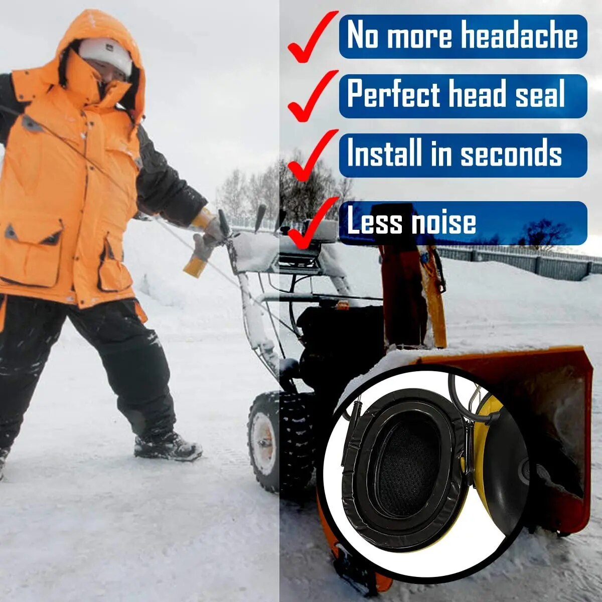 ZOHAN One Pair Silica Gel Ear Pads for 3M Peltor Earmuffs ZOHAN Replacement Ear Cushion Kit for Ear Defenders Protection. 