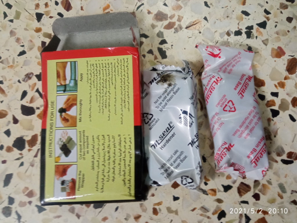 M Seal Adhesive Negative-Positive Epoxy Putty Waterproof Seal. 