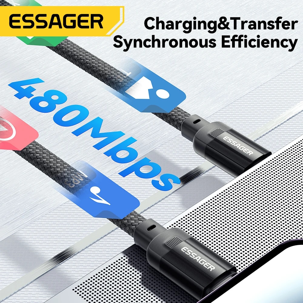 Essager 29W Magnetic Cable USB C to Lightning 3A Fast Charging Tangle-Free Magnetic Charger Cord for Airpod iPhone 14 13 12 pro. 