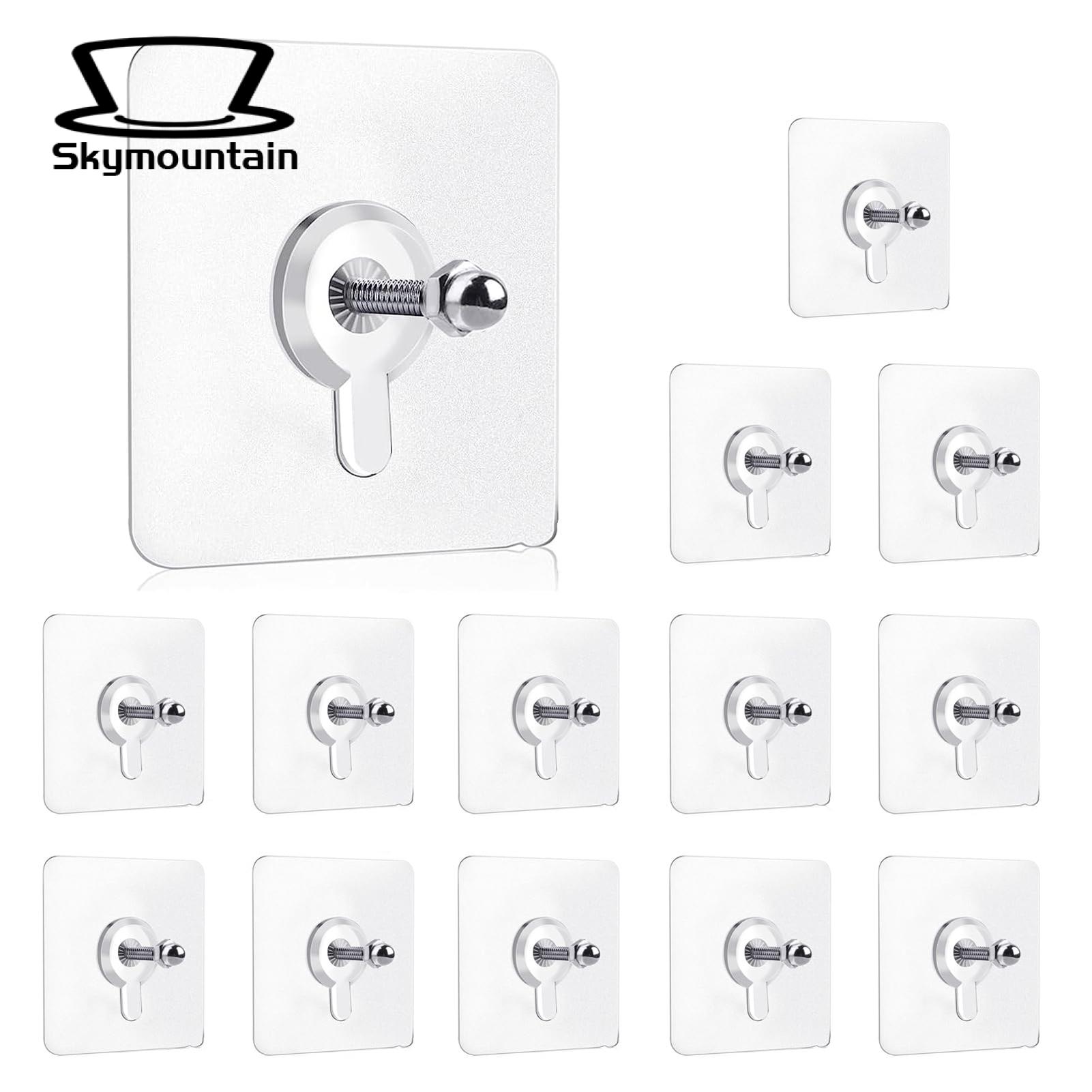 Mirror Hanging Hooks 20pcs/set Screw Wall Hook No Drill Adhesive Modern Heavy Duty Photo Frame Rack Clock Mirror Towel Clothes Hanger Self-adhesive Wall Hooks. 