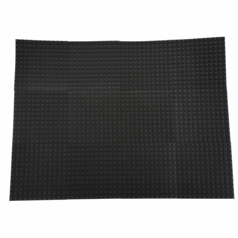 12 Pack Pyramid Shape Soundproof Foam Sound Proof Padding Treatment Panel for Echo Bass Insulation. 