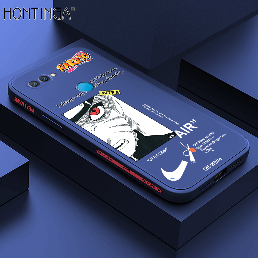 Hontinga for OPPO A12 Case Side Design New Anime Naruto for Boys Back Cover Soft Square Edge Pattern Liquid Silicone Trend Phone Cases. 