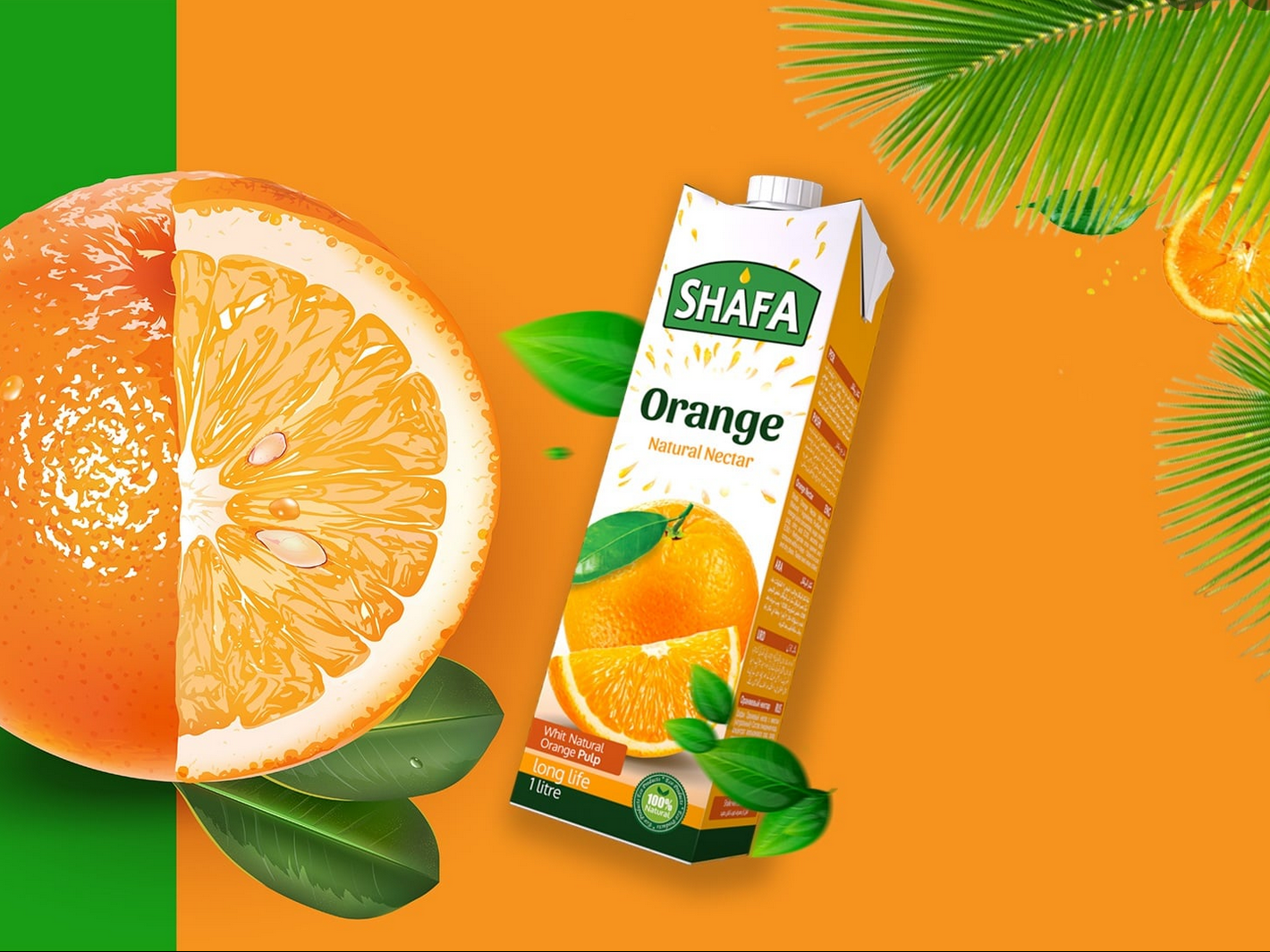 Shafa Natural Apple/Orange/Peach Nectar Juice 1L-pamir cola. 