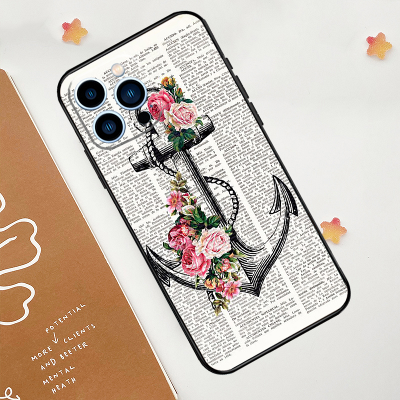 Anchor Sea Beach Phone Case For iPhone 15 14 13 12 11 Pro Max Mini 7 8 Plus XS X XR SE 2022 2020 Back Cover. 