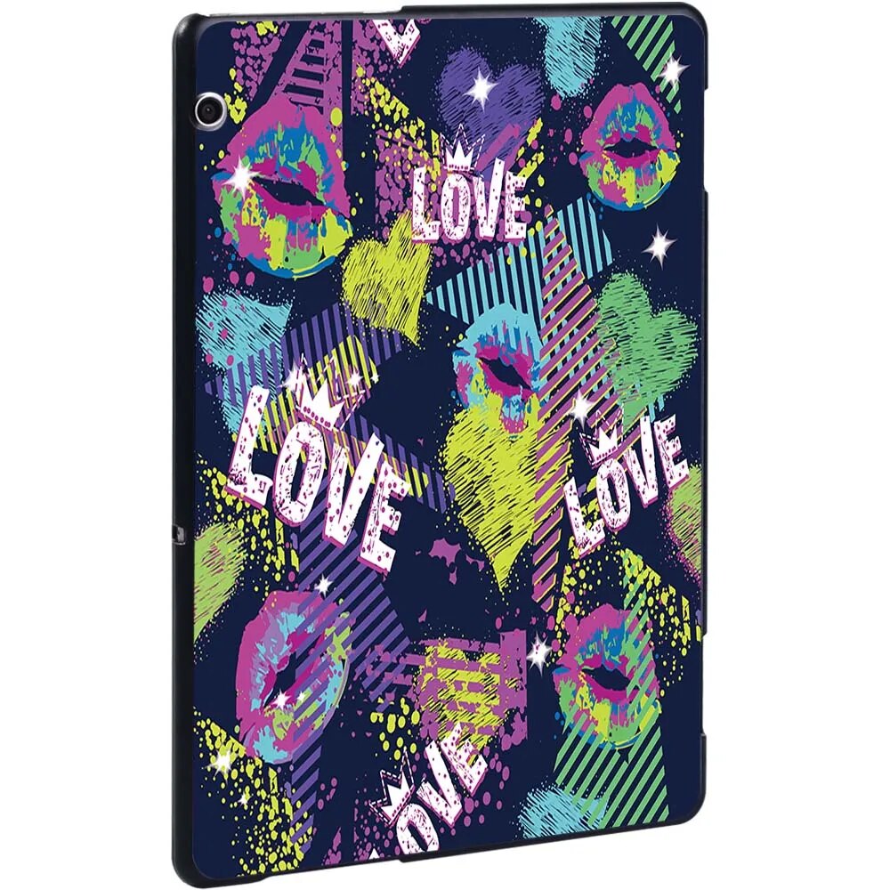 Tablet Case for Huawei MediaPad T3 8/T3 10 9.6 Inch/T5 10 10.1 Inch New Cool Graffiti Slim Hard Shell Shockproof + Free Stylus. 