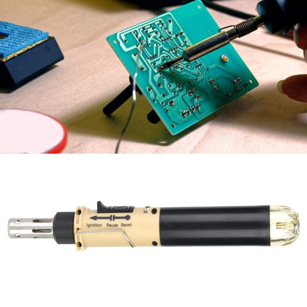 12 in 1 Butane Gas Soldering Iron Kit Adjustable Flame Cordless Butane Powered Soldering Iron Welding Torch Solder Tool. 