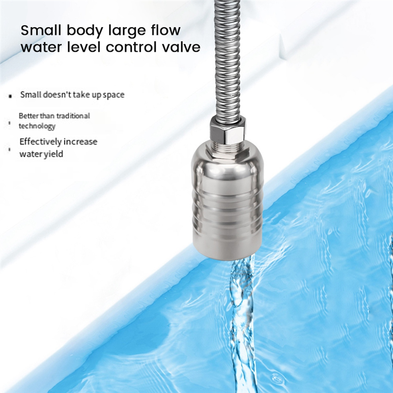 Fully Automatic Water Level Control Float Valve, 1Inch Auto Shut Off Mini Float Valve Upper Water Intake. 