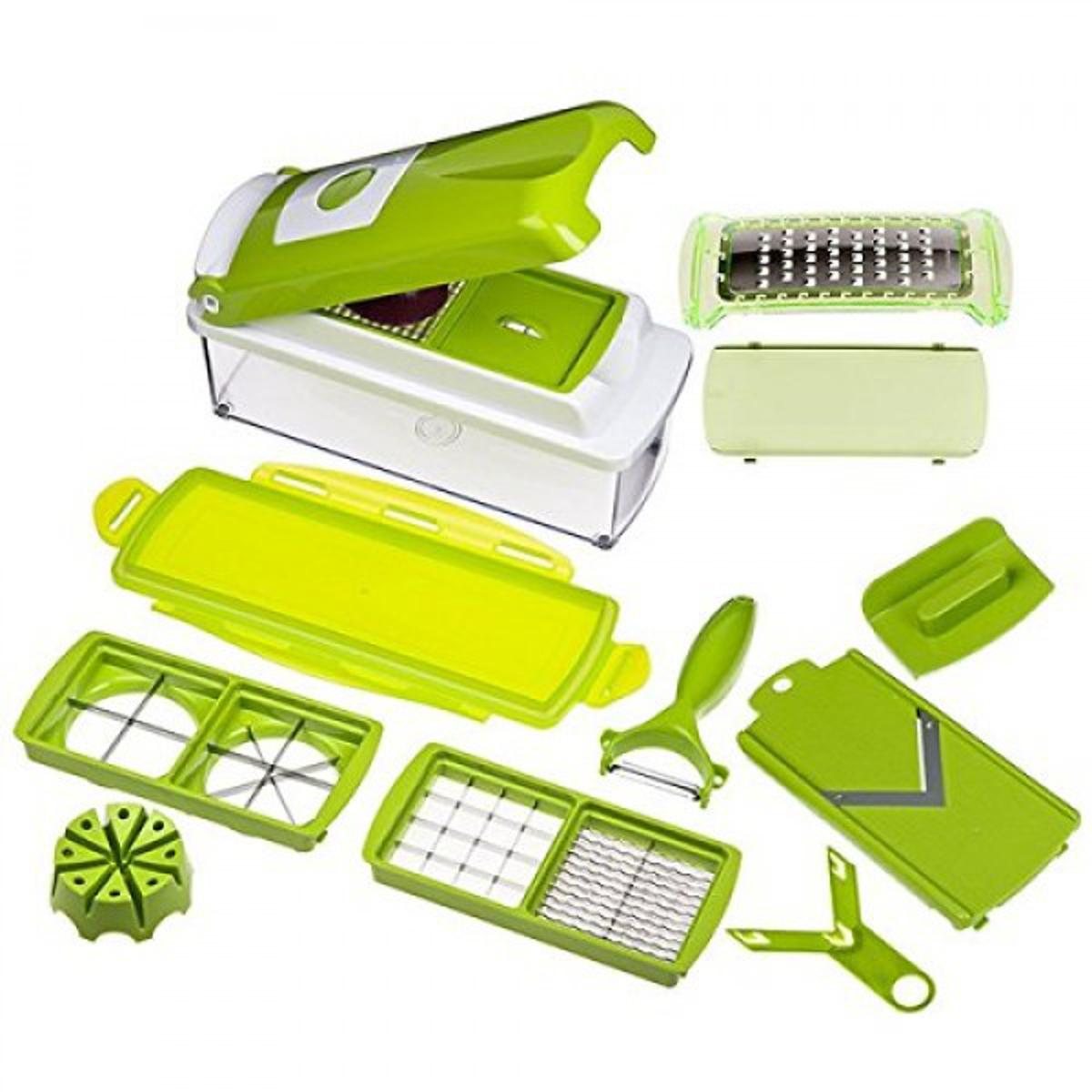 Hozada Nicer Dicer plus Beautiful Vegetable Slicer Cutter Grater Mandoline Slicer Vegetable Chopper Multipurpose Kitchen Tools with Drain Basket -Lemon Squeezer