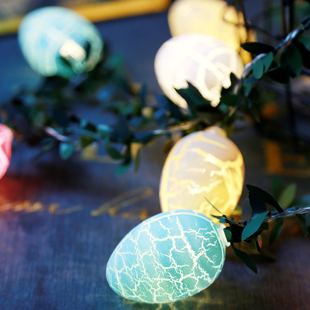 Easter decoration simulation rattan Easter egg string lights holiday party indoor box led lights Simple Fidelity design. 