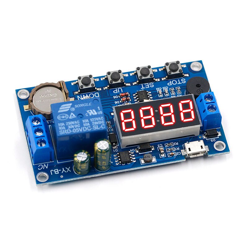 DC 5V Real time Timing Delay Timer Relay Module Switch Control Clock Synchronization Multiple mode control Wiring diagram. 