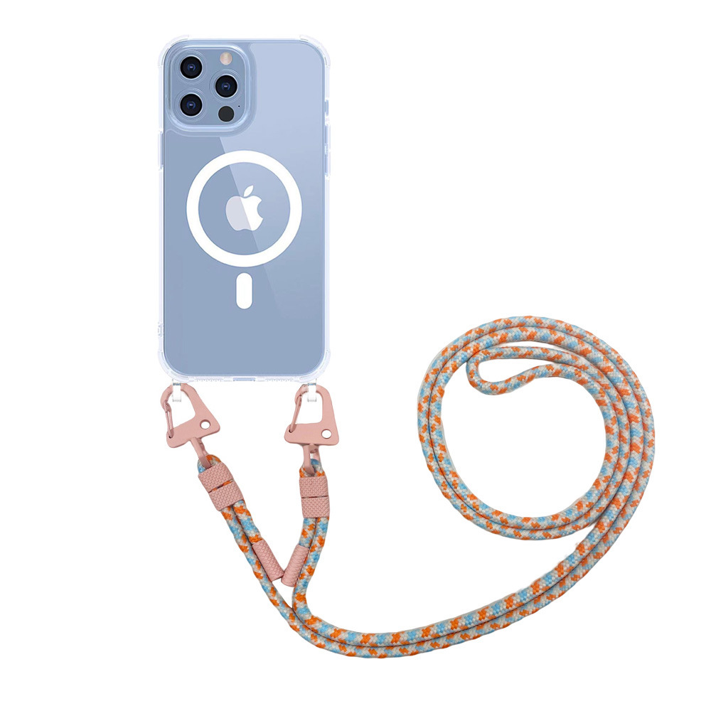 Cross Body Lanyard Applicable iPhone15Pro Phone case XOUXOU Apple 14 All-Inclusive Magnetic Case. 