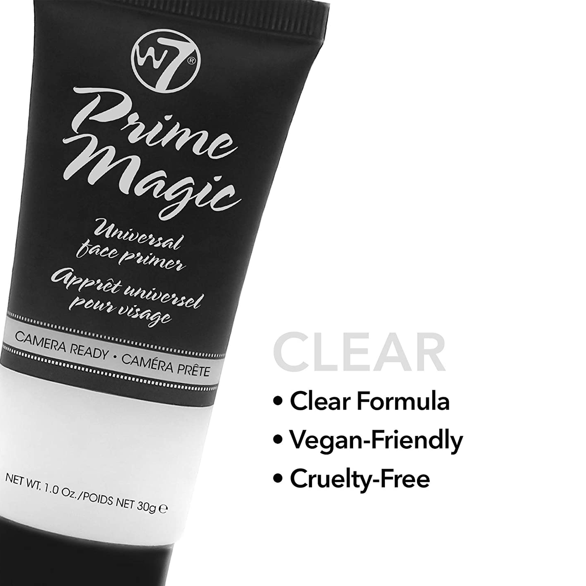 W7 Prime Magic Camera Ready Face Primer 30ml | Makeup Base for Smooth & Flawless Look. 
