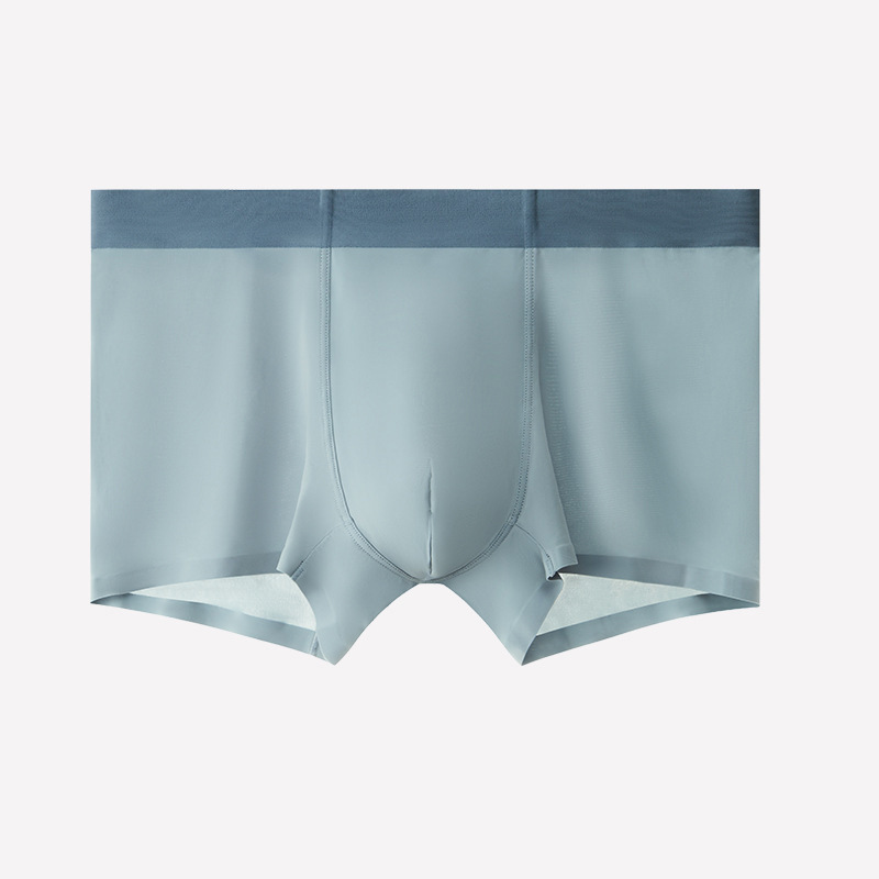 Men's Underwear Ice Silk Summer Ultra-Thin Quick-Drying Underwear Men's Large Size Ice Antibacterial Boxers in Stock Wholesale. 