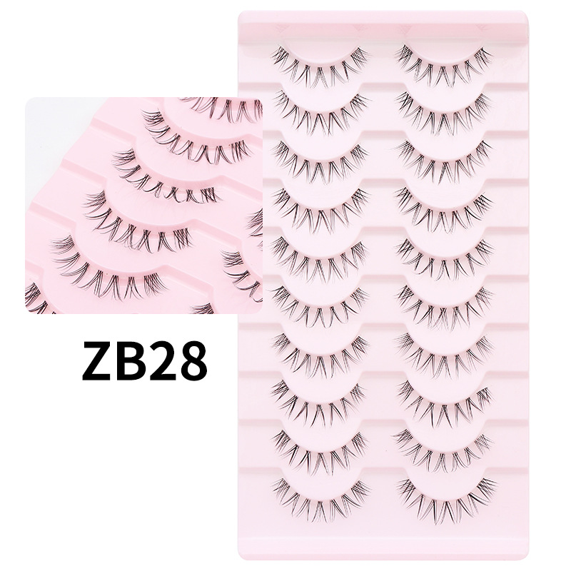 Dingsen False Eyelashes Factory Cross-Border Single Fish Line Stem Segmented Eyelashes Net Red Fox Series One Piece Eyelash. 