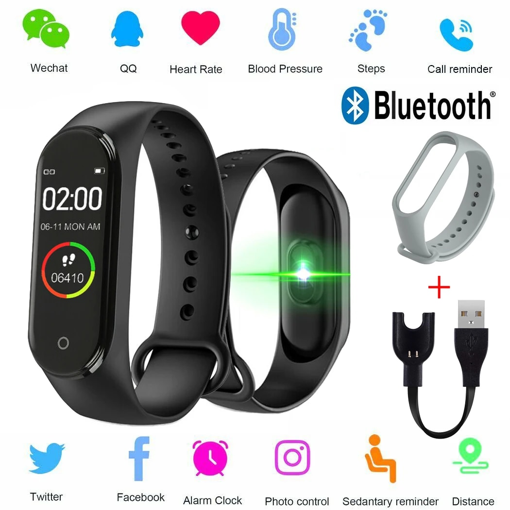 【3C VictoryEagle】Bracelet Watch Vibration Message Push Blood Pressure Monitor Tracker Wearable Digital. 