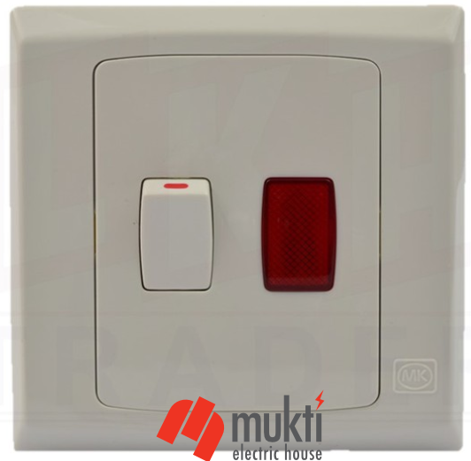 MK Made in Singapore SLIMLINE PLUS 20A DP Small Rocker Switch Geyser Water Heater Socket. 