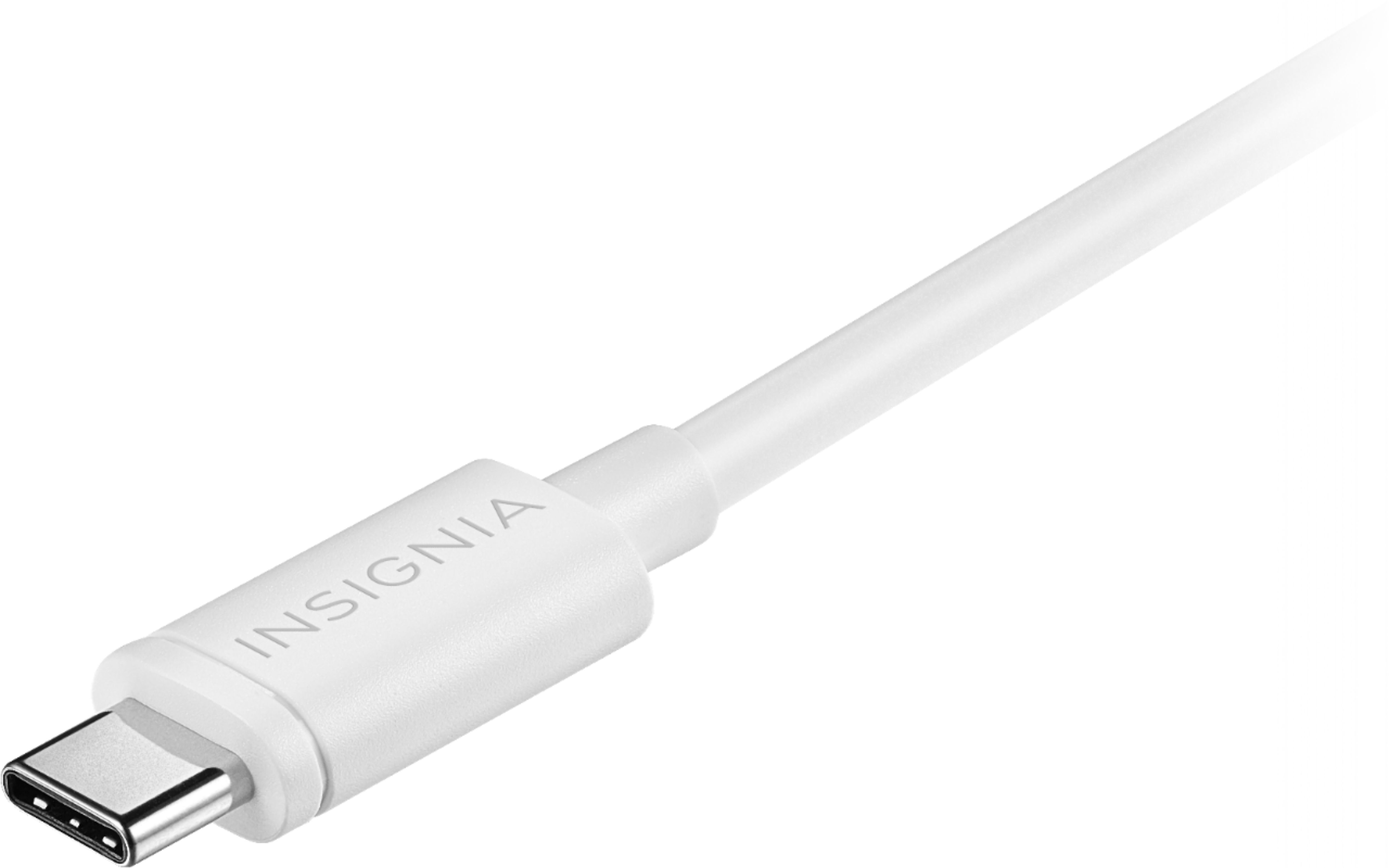 Insignia™ - USB Type-C-to-VGA Adapter - White. 