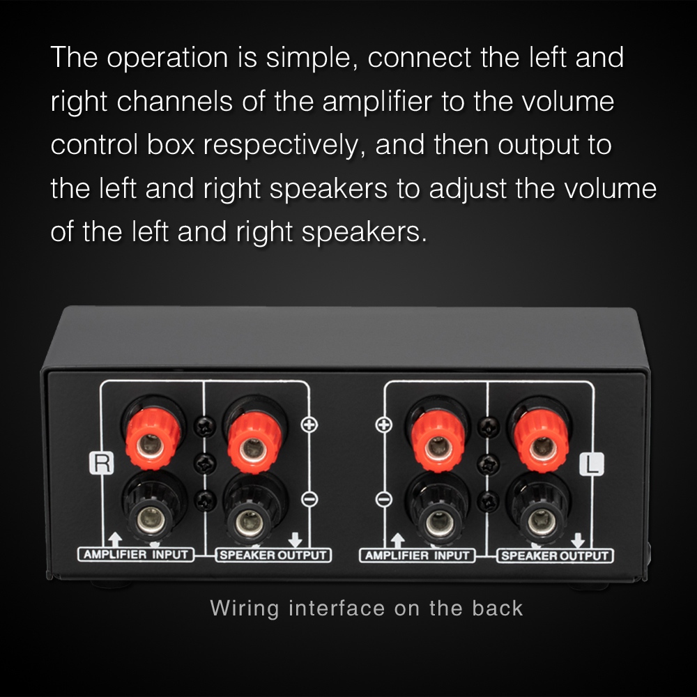 Passive Speaker Volume Adjustment Left and Right Channel. 