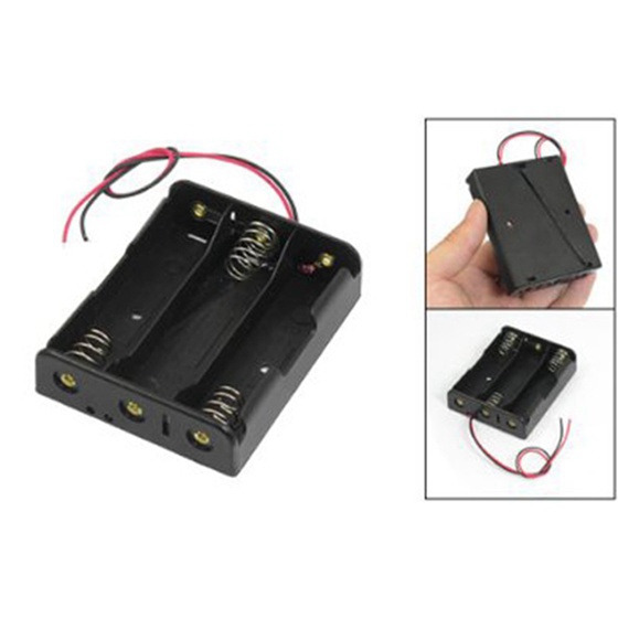 Series 3.7V Flat Tip Battery Holder Case for 3 x 18650 Batteries & 3.7V 2X 18650 Battery Holder Connector Storage Case. 