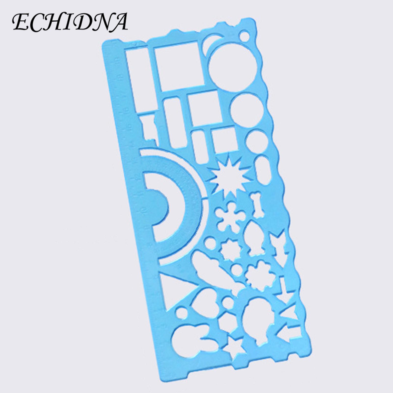 2pcs Clear Geometric Drawing Ruler Multifunctional Precise Easy-to-use Protractor Straightedge. 