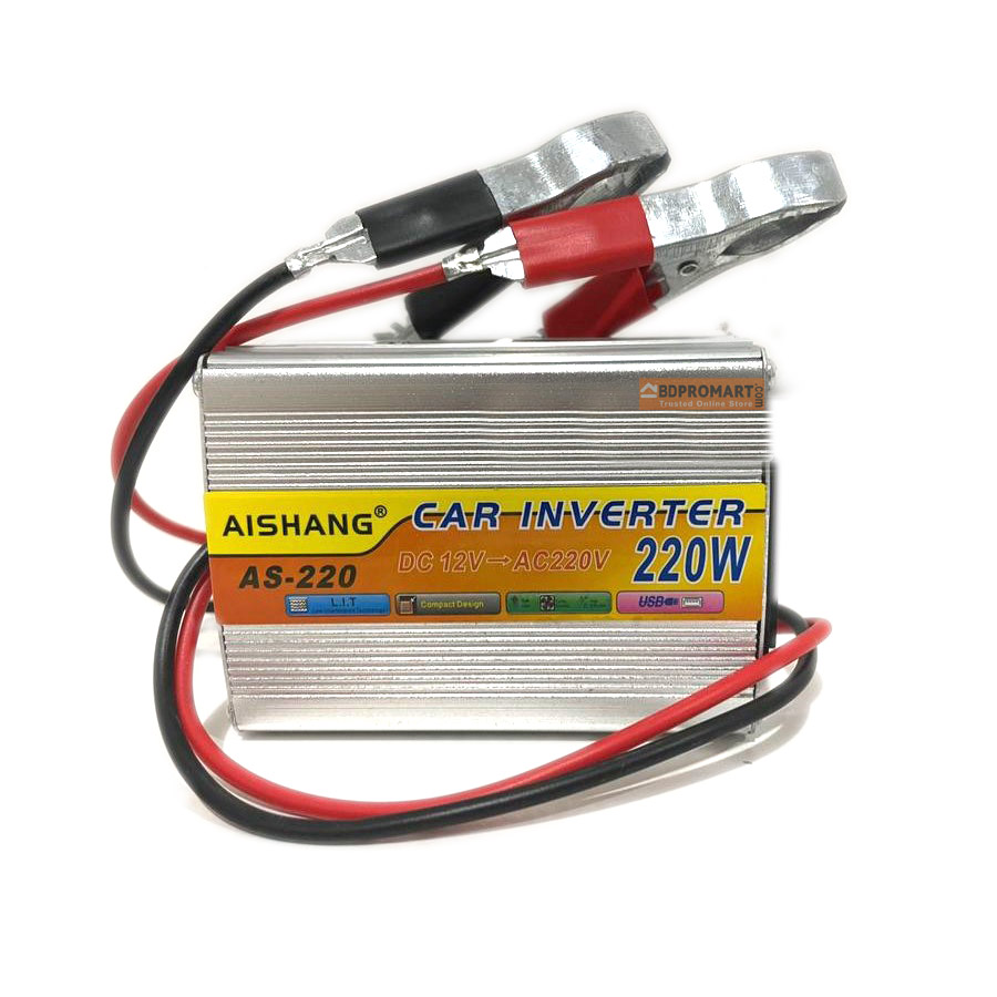 Power Inverter DC 12V to AC 220V 220 Watt Modified Sine Wave 220w Inverter. 