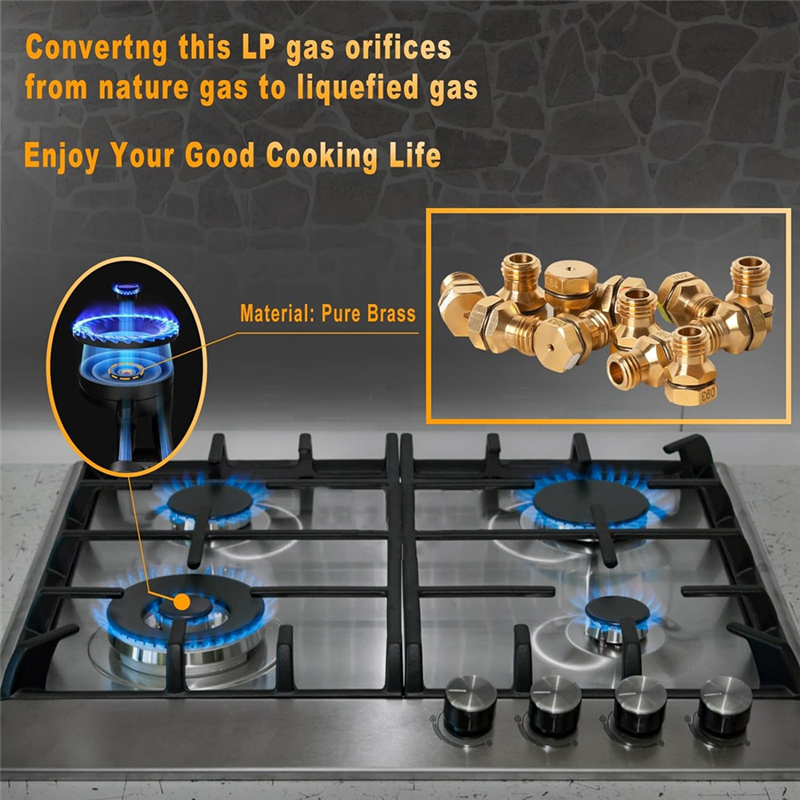 FORIDE GRLP4 LP Conversion Kit ,Propane Orifice ,Gas to Propane Conversion Kit ,Brass, for Range. 