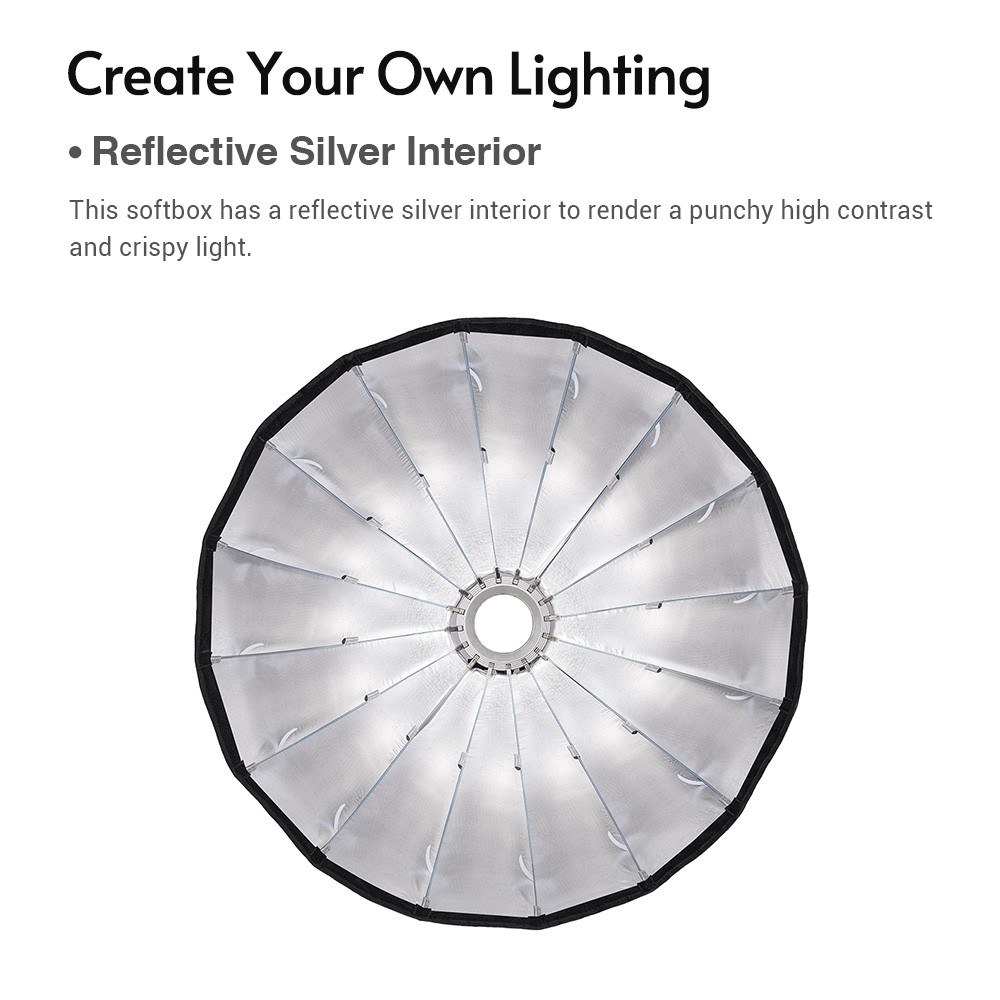 Godox Professional Parabolic Softbox 90cm Diffuser Bowens Mount with Carrying Bag for Studio Photography - #1. 