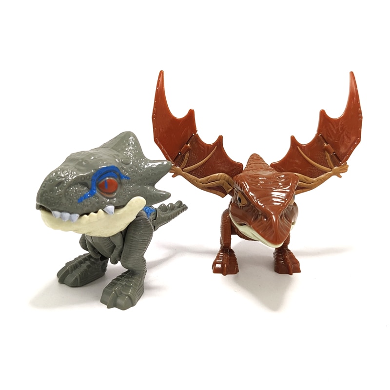【Sandmdm】 2023 Dinosaurs Figures Velociraptor Blue Yellow Jurassic Spinosaurus Bite Hand Toy Tricky Mini World Fidget Finger Creative Xmas Gift. 