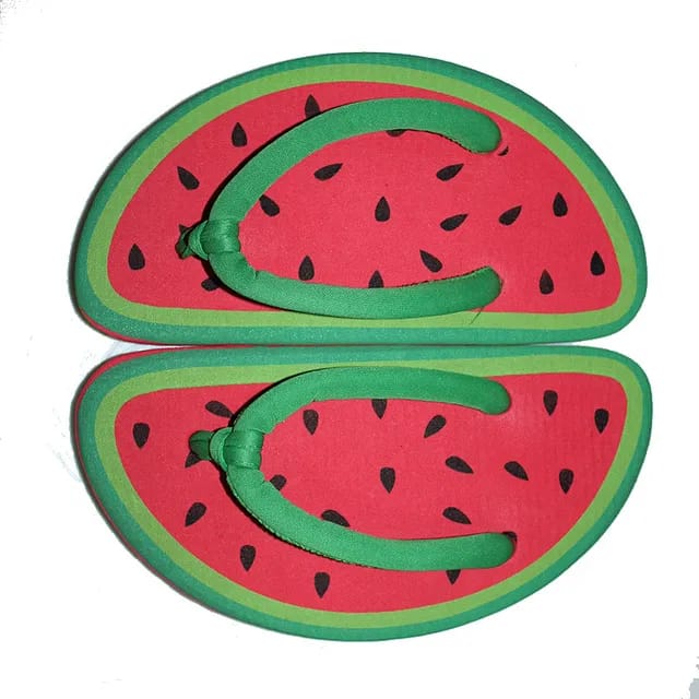 Fruit EVA Flip-Flops Cute, Stylish and Comfortable Sandal Watermelon Style (37-40 free size). 